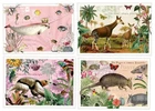 * Edition a thousand beautiful * postcard * nostalgic * glitter * exotic animals * 10x15cm