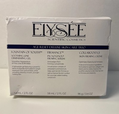 ELYSEE Age Reset Deluxe Trio Fountain of Youth, Firmance Serum, & Collaboost NIB