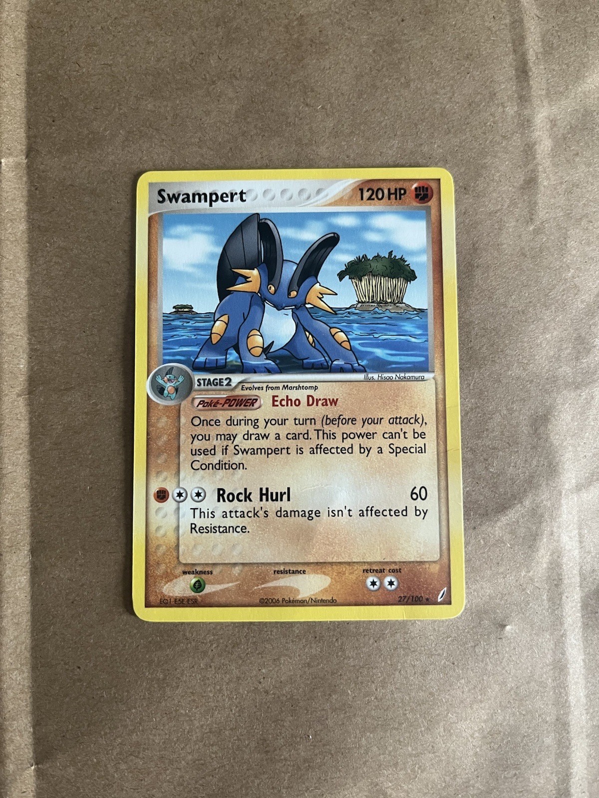 Pokemon Card - Swampert Crystal Guardians 27/100 Rare
