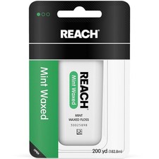 Reach Dental Floss, Waxed, Mint, 200 Yard Pack of 5