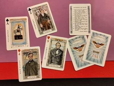 U.S. Game Systems HISTORICAL FIGURES large playing cards (you pick) Free Ship