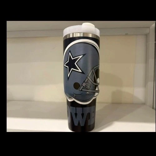 Dallas Cowboys Fútbol Personalizado 40oz Acero Aislado Vaso Deportivo Regalo NFL Foto 4 de 4