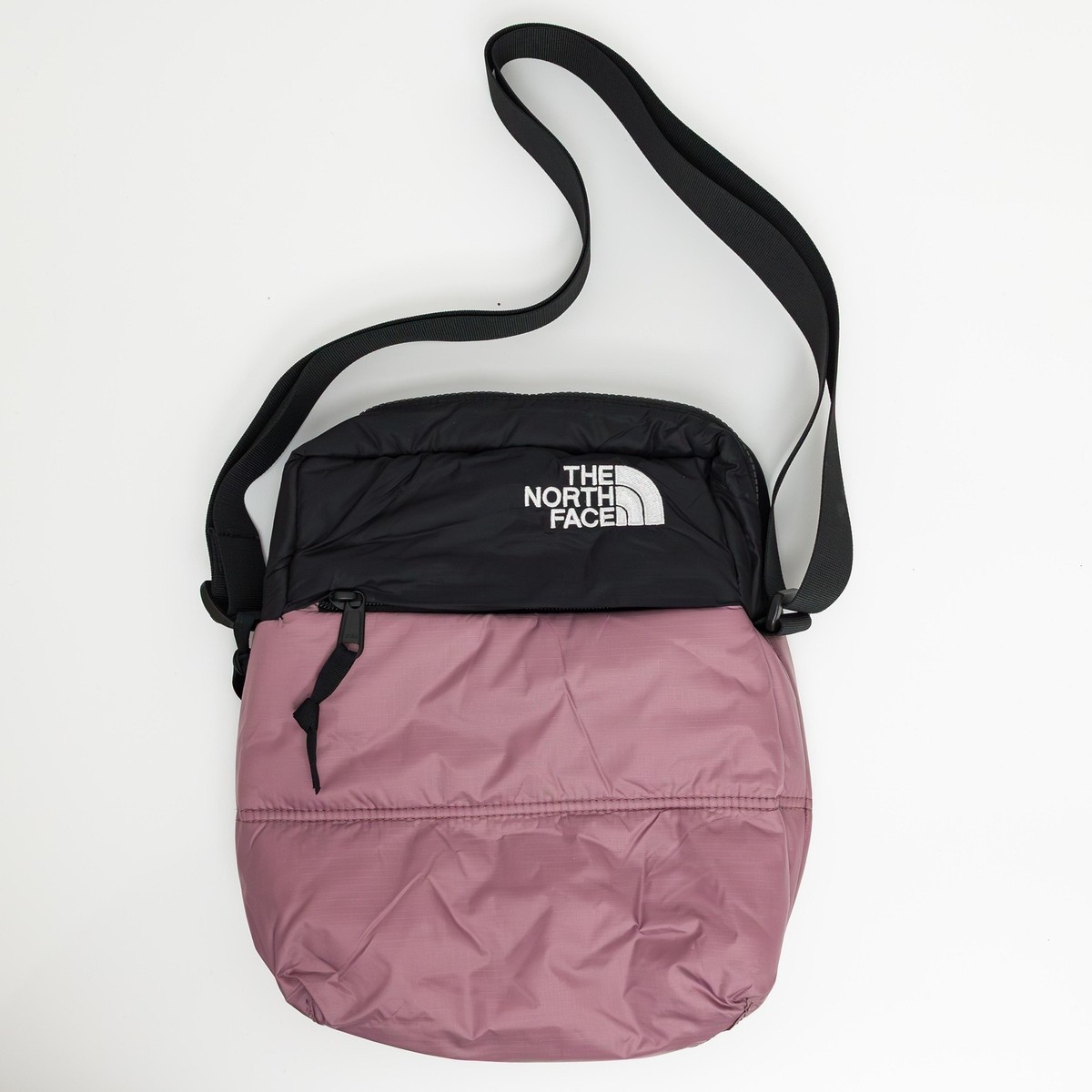 The North Face Nuptse Crossbody Bag Fawn Grey Black Puffer Sling 