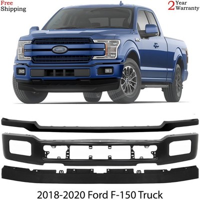 Front Bumper Paintable & Upper Cover Kit For 2018-2020 Ford F-150 Truck