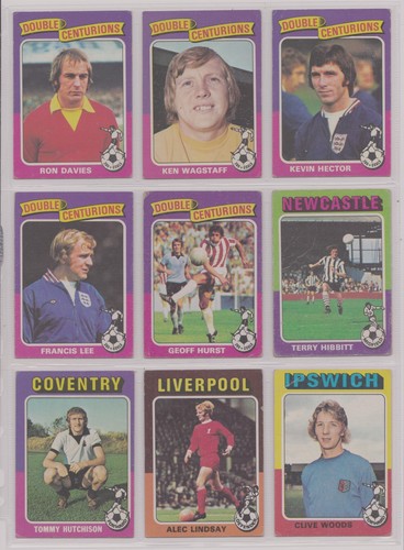 TOPPS Footballer Bubble Gum Cards 1975/76 Red/Grey Backs COMPLETE SET 220 Cards. - Picture 8 of 20
