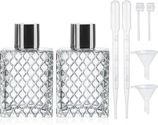 6 Pack Refillable Spray Bottles Perfume Atomizer, 100ML 3.4Oz Glass Empty Fine M
