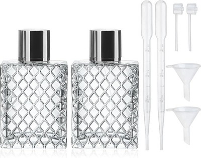 6 Pack Refillable Spray Bottles Perfume Atomizer, 100ML 3.4Oz Glass Empty Fine M