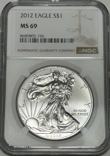 United States Mint 2012 American Eagle 1 oz Silver NGC MS 69 Coin