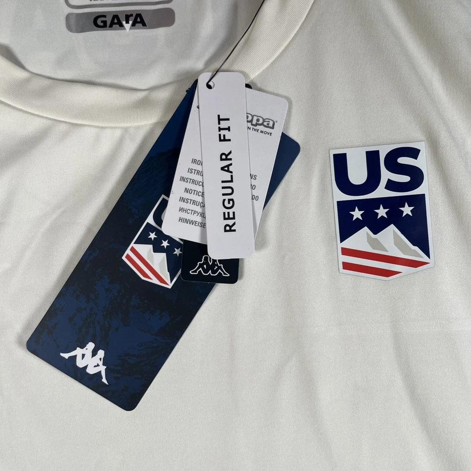 NUEVO CON ETIQUETAS Kappa EE. UU. Esquí/Snowboard Camiseta Manga Larga Hombres 3XL Blanca Antigua Transpirable Foto 4 de 4