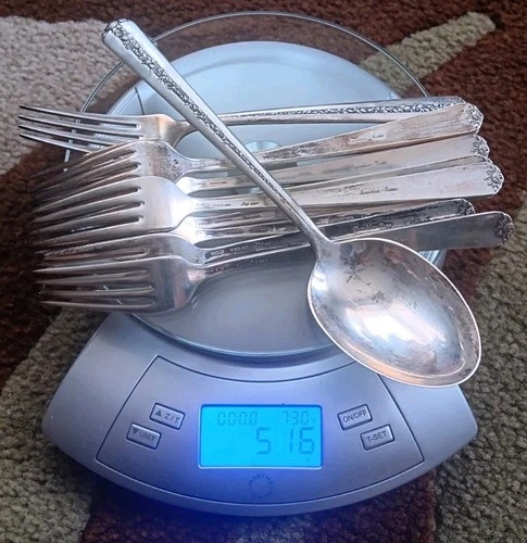 New ListingVtg Lot 515 Grams Sterling Silver Towle Rambler Rose Flatware Lot ! Use / Scrap