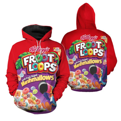 Kelloggs Froot Loops 3D Hoodie