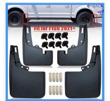 2021-2024 Ford F150 Mud Flaps Splash Guards 4pcs Front Rear No Drill 2021-2024 Ford F150 Mud Flaps Splash Guards 4pcs Front Rear No Drill