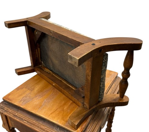 Antique Duncan Phyfe Regency Style Mahogany Footstool, Kneeling Or Praying Stool - Picture 9 of 16