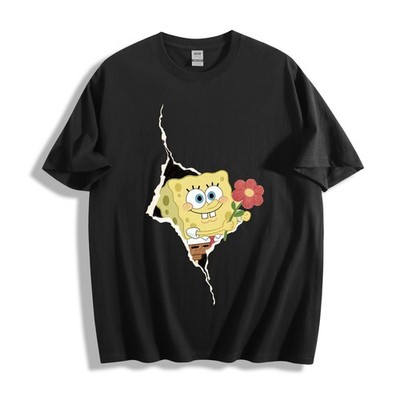 SpongeBob SquarePants Flower - Giving T-Shirt -  Cartoon Design Unisex Tee