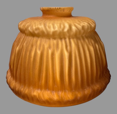Vintage Draped Cased Satin Art Glass Boudoir Table Lamp Shade - Picture 6 of 10