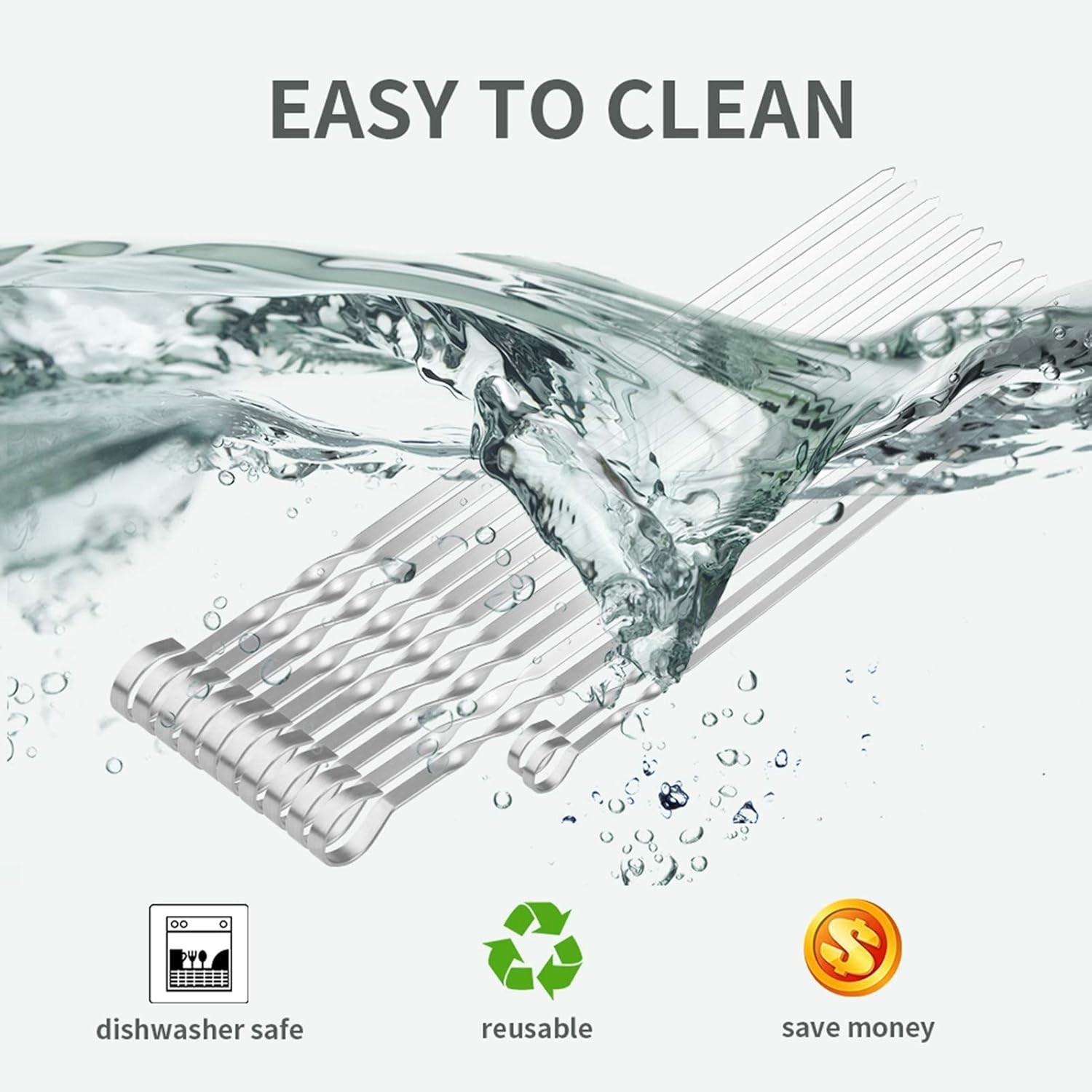 Lanney Flat Grilling Skewers 10 Pack 17in Plus 2 Pack 14in BQ Barbeque Kabob New