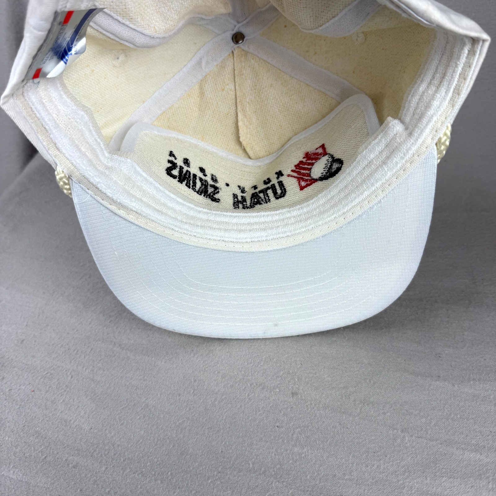Utah Skins KUTV UPGA Hat Mens White Golf Rope Strapback Flat Brim San Sun