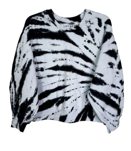 Sudadera LACAUSA Anthropologie Tie Dye Manga Globo Cuello Redondo Para Mujer’s Mediana - Imagen 1 de 4