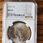 1922 Peace Dollar $1 Silver MS 63 NGC Philadelphia KM#150 8692006-034