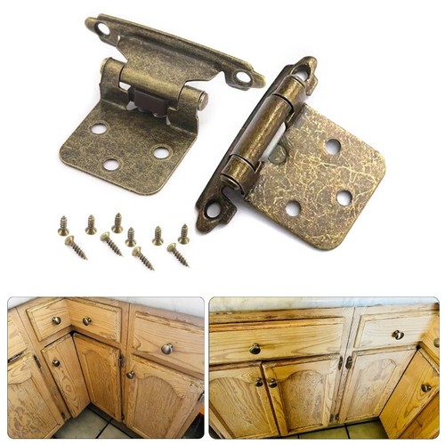 10Pcs Closing Cabinet Hinges Semi Concealed Cabinet Hinges Easy to Install - Picture 2 of 11