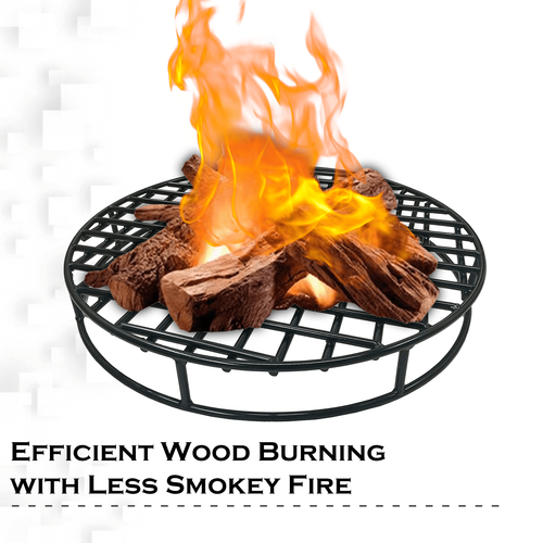 29.5” Round Heavy Duty Steel Grate for Outdoor Firepit Above Ground