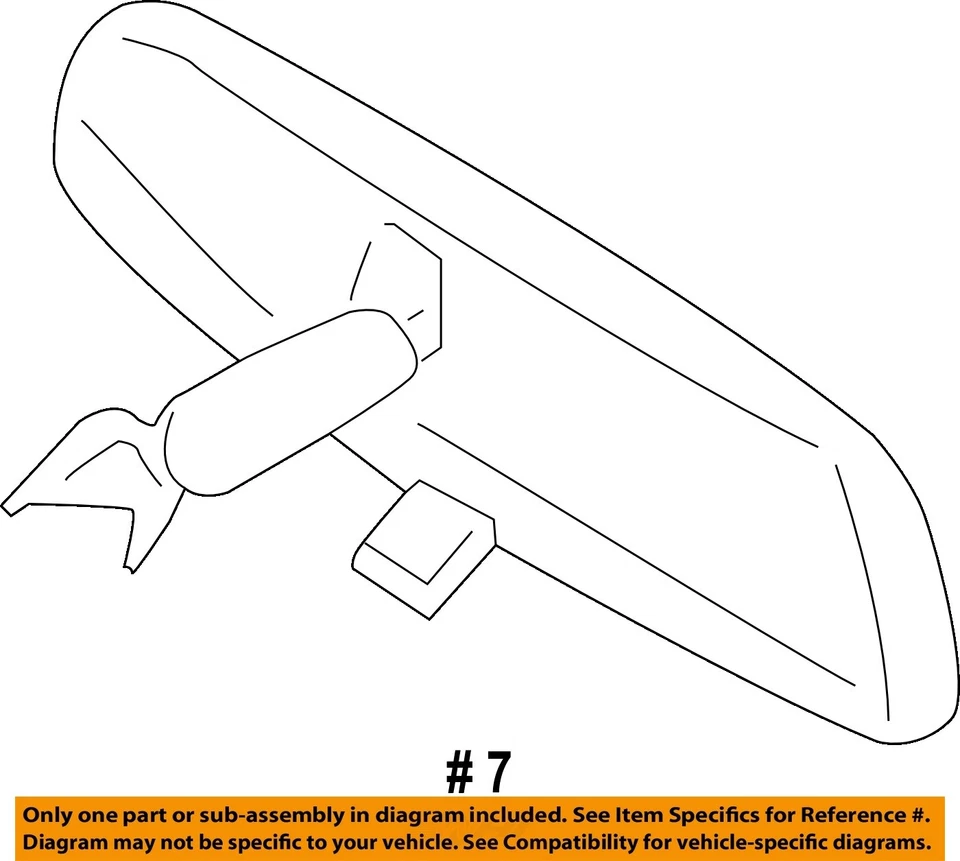 Espejo retrovisor interior Ford Focus 2013 OEM rojo 82 k millas usado Foto 4 de 4