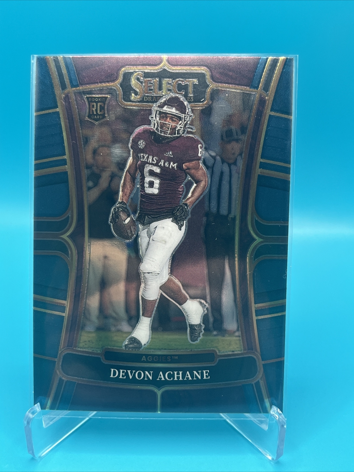 Devon Achane 2023 Select Draft Picks Rookie Card RC #20  Miami Dolphins BLUE