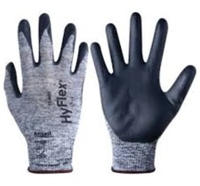 Image of Ansell 11-801 HyFlex® Mechanical Hazard Gloves, Black/Grey, Nylon Liner Size 10