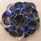 Vintage Costume Jewelry Rhinestone Brooch