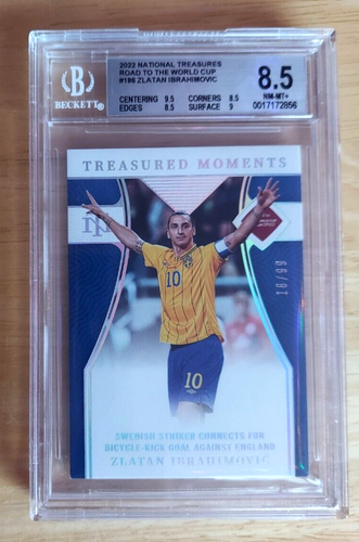 2022 Panini National Treasures World Cup #186 Zlatan Ibrahimovic 18/99 BGS 8.5 - Picture 3 of 5
