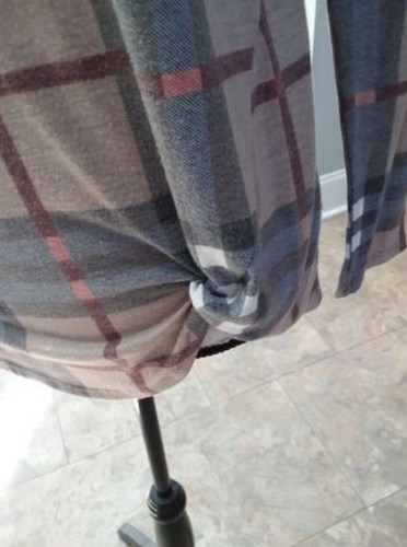 12 PM By Mon Ami Women's Top S Checkered Knit Long Sleeve Multi Color - Picture 5 of 8