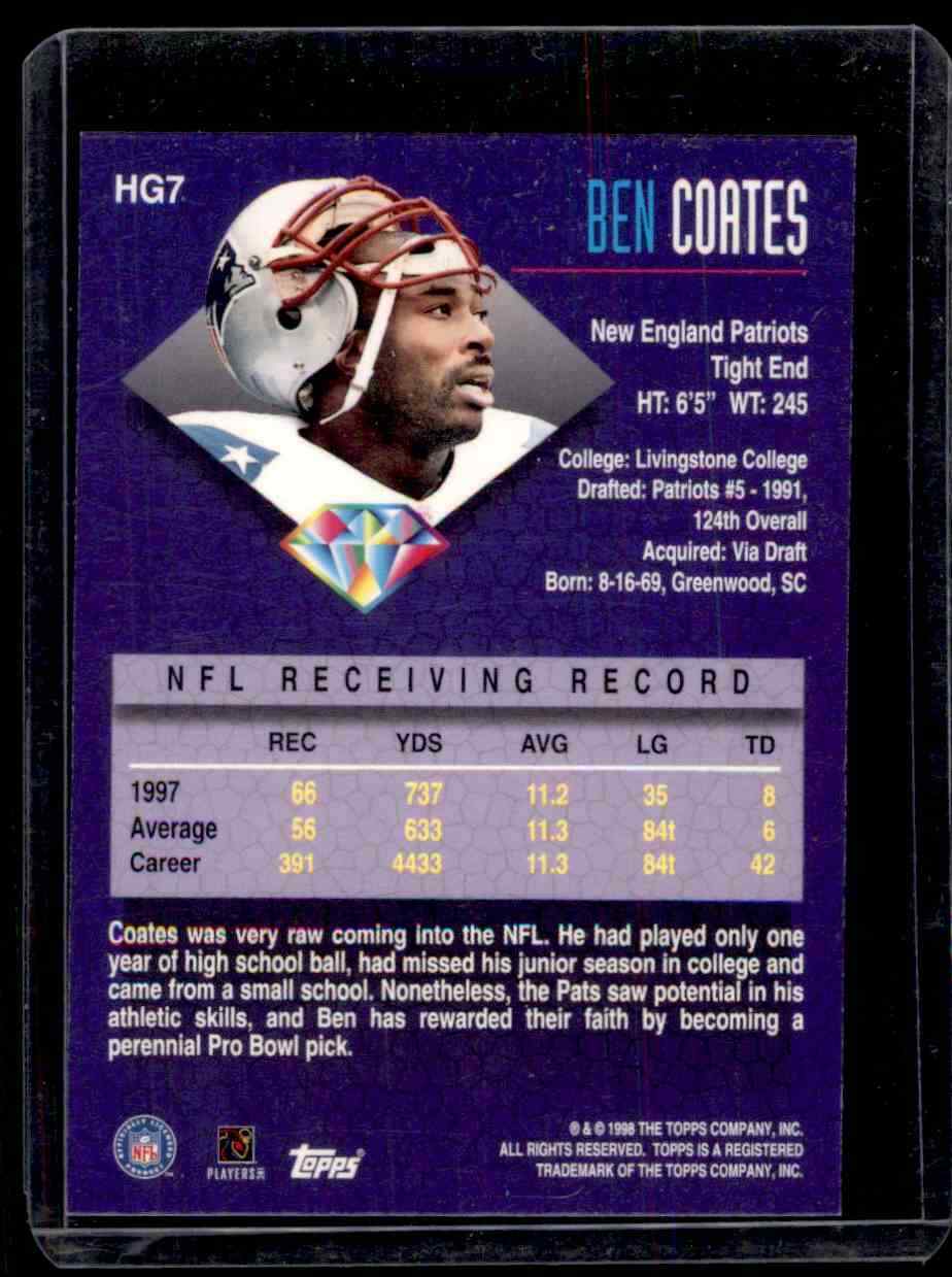 1998 Topps versteckte Edelsteine Ben Coates HG7 eBay