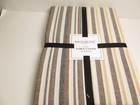 New Rich Home Cotton Tablecloth 70" Round Black, Gold, Cream, Brown, Gray Stripe