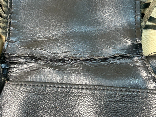 Borsa a tracolla vintage Harley Davidson in pelle con frange e fianchi nera senza tracolla - Foto 9 di 12