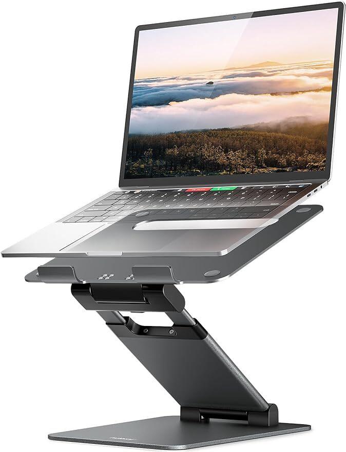 Adjustable Ergonomic Laptop Stand for Sit to Stand Desks-image