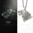 GAME OF THRONES STARK Sigil Necklace "WINTER IS COMING" SANSA/ARYA/NED New