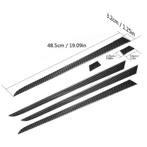 6PCS Tiras del panel de la puerta de fibra de carbono Tapa Trim para Porsche Cayenne 2003-2010 - Imagen 2 de 12