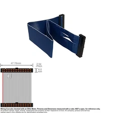 Cable Floppy FDD 3.5" Flat Ribbon 34 Pin 1 Drive 15 inch 15" Blue Gigabyte OEM