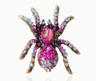 jewelry Fast Free Ship 2 inch spider Brooch Pin halloween pink Fashion