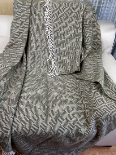 Wolldecke 100% Schurwolle Wohndecke Plaid in versch. Farben 140 x 200cm Tirol-V - Bild 4 von 55