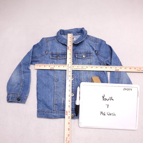 Epic Threads Casual Button Up Denim Long Sleeve Jacket Youth Girls Size 7 Blue - Picture 6 of 10