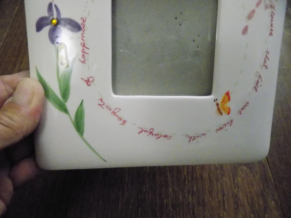 Marco de fotos floral pintado a mano de colección Jardín de la vida Las madres son las flores poema Foto 4 de 4