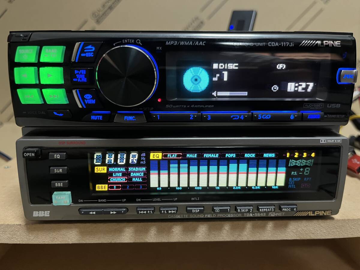ALPINE CDA-117ji TDA-5643 Equalizer CD Car Audio Bluetooth ALPINE CDA-117ji TDA-5643 Equalizer CD Car Audio Bluetooth
