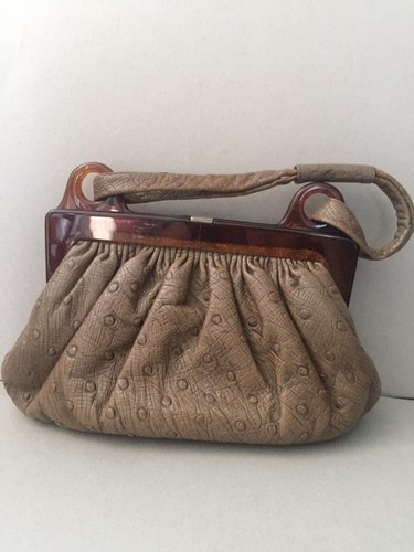 Borsa In Pelle Di Struzzo E Bachelite | eBay