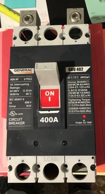 Generac GBU 402 Main Breaker 400A 2 Poles | eBay