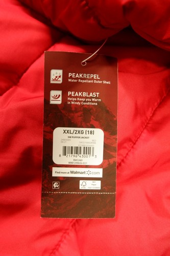NWT Swiss Tech Boys Winter Puffer Jacket with Hood Performance Gear Size XXL/18 - Picture 2 of 7