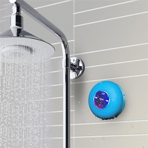 Rainbow LED Bluetooth Dusche Lautsprecher FM Radio, IP67 tragbar wasserdicht grün - Bild 3 von 4
