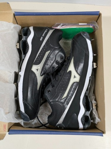 Mizuno 9-Spike Classic G6 Mid Switch Baseball Tacchetti Metallo Uomo 9 Nero/Bianco - Foto 5 di 6