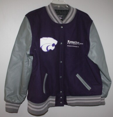 KANSAS STATE UNIV SALINA AEROSPACE & TECH HOLLOWAY LETTERMAN JACKET 2XL WOMEN'S