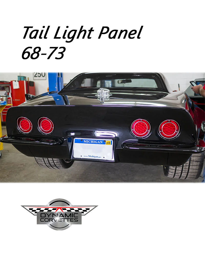 C3 Corvette Black Tail Light Louver Grilles Cover Kit Fits: 80 Thru 82